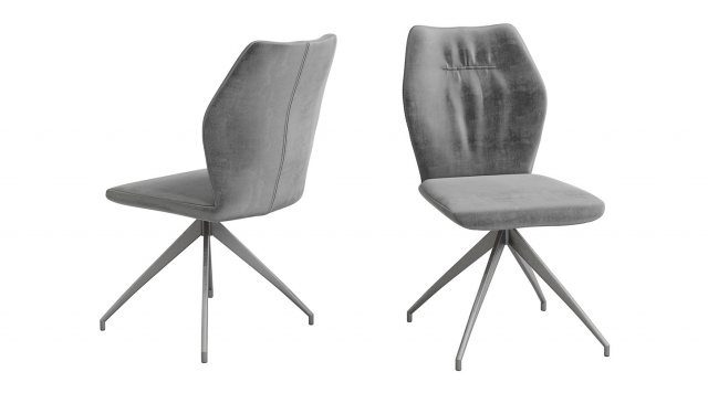Sena Dark Grey Velvet Dining Chairs (Set of 2)