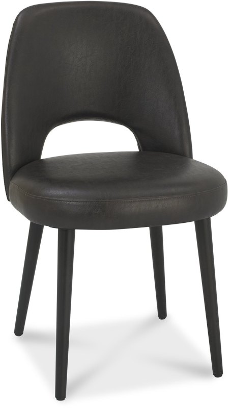 Vintage Peppercorn Upholstered Dining Chair (Set of 2) - Old West Faux Leather