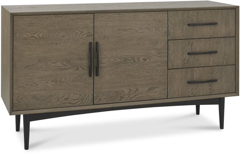 Vintage Weathered Oak Wide Sideboard