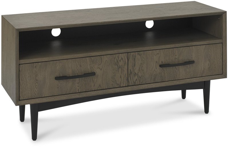 Vintage Weathered Oak Entertainment Unit