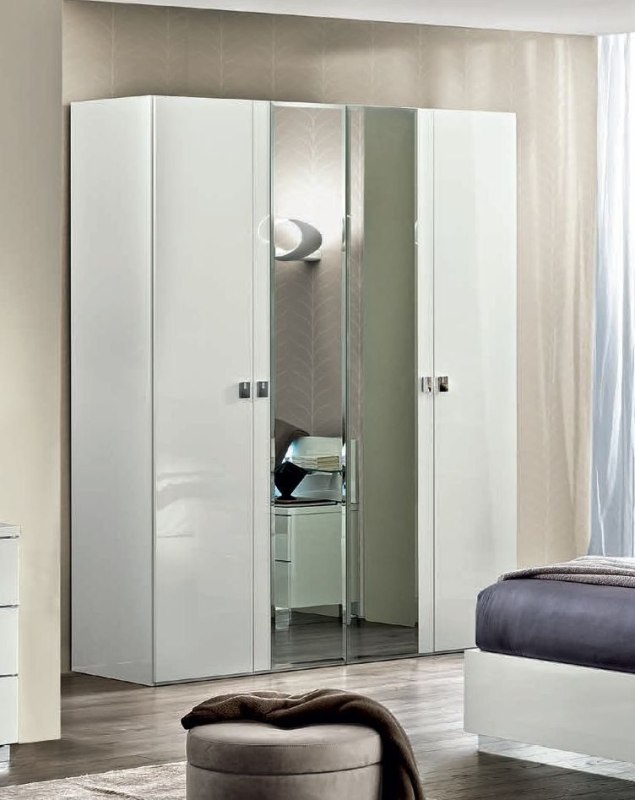 Onda White 4 Door Wardrobe by Camel Group