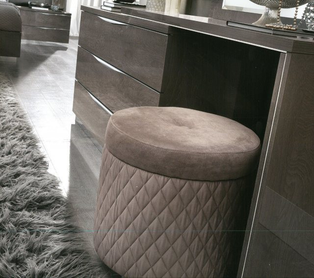 Platinum Quilted Pouffe Stool by Camel Group