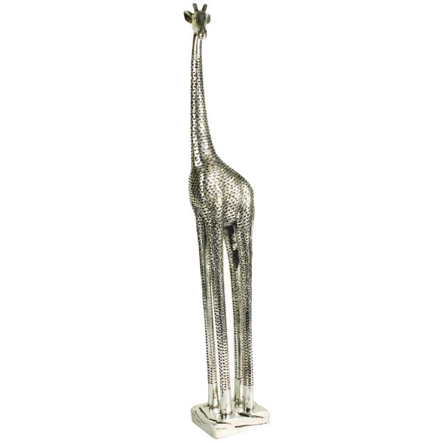 Silver Giraffe Large Ornament by Libra