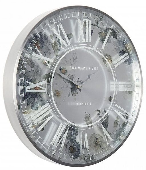 Jewel Eden Pewter 53cm Round Clock by Thomas Kent