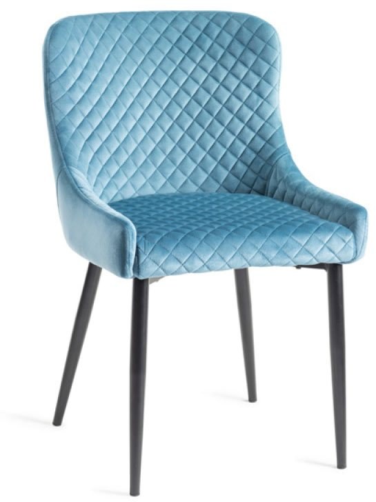 Cezanne Dining Chair (Petrol Blue Velvet) by Bentley Designs
