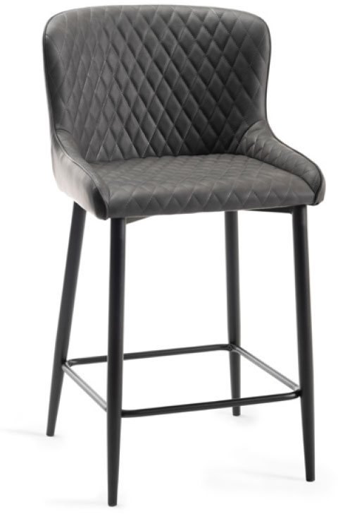 Cezanne Dining Chair (Grey Faux Leather) by Bentley Designs
