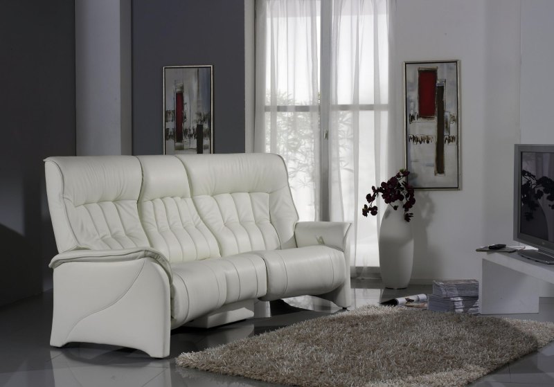 Rhine Curved Cumuly Manual Recliner Sofa (4350-73X) by Himolla
