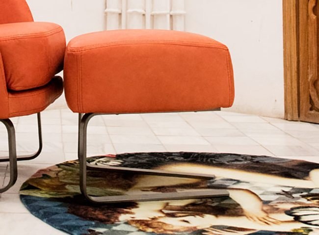 Kangou Stool for Rocking Chair by Fama