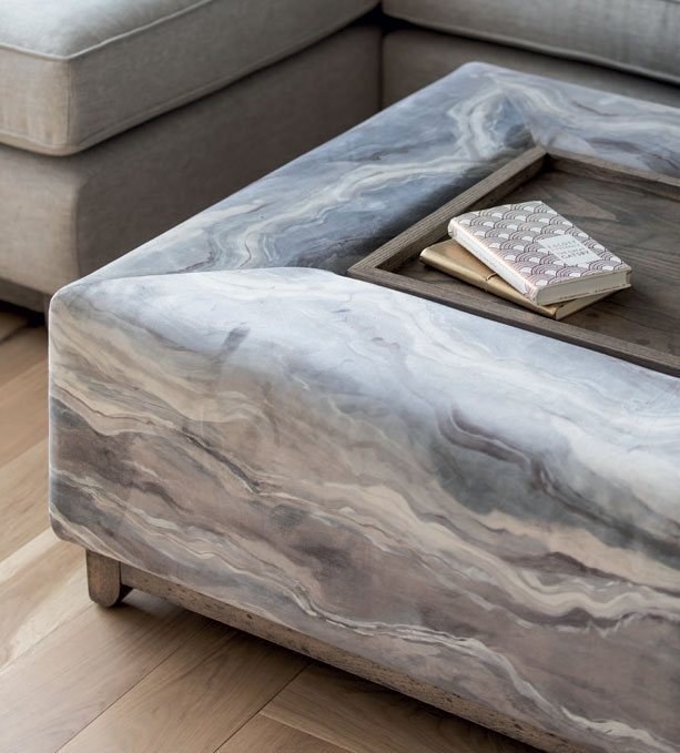 Atlanta Table Stool (Rectangle) by Meridian Upholstery