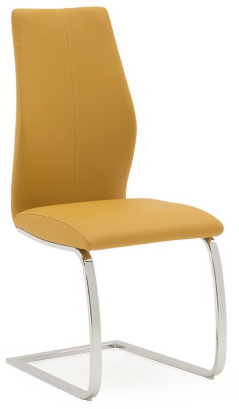 Elis Dining Chair (Pumpkin & Chrome)
