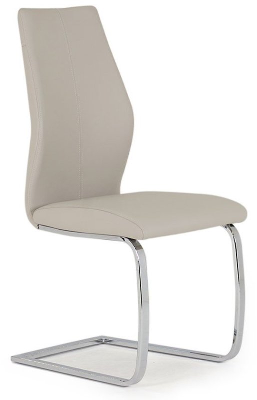 Elis Dining Chair (Taupe & Chrome)