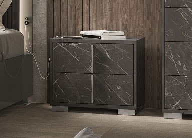 Sky 2 Drawer Bedside Chest by Euro Designs