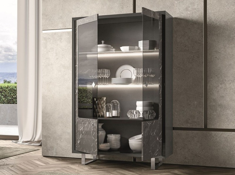 Sky 2 Door Display Cabinet by Euro Designs