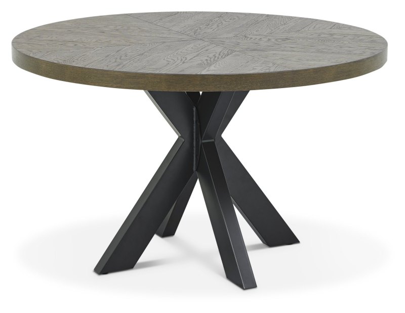 Ellipse Fumed Oak 125cm Round Dining Table