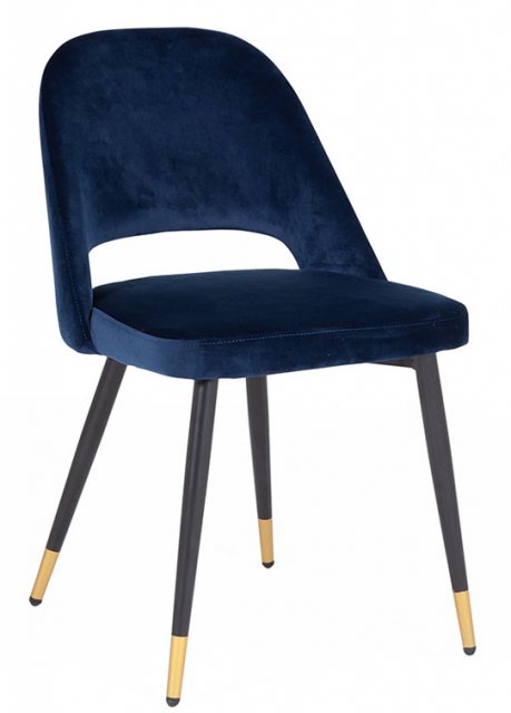 Brianna Velvet Dining Chair (Blue)