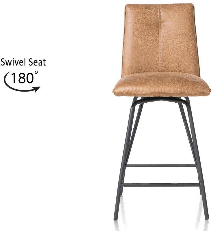 Bella Bar Stool Cognac by Habufa Belgica Furniture