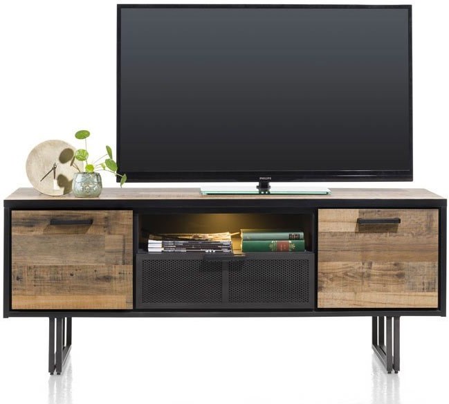 Avalon 150cm Lowboard with 2 Doors, 1 Drawer & 1 Niche (LED Lit)