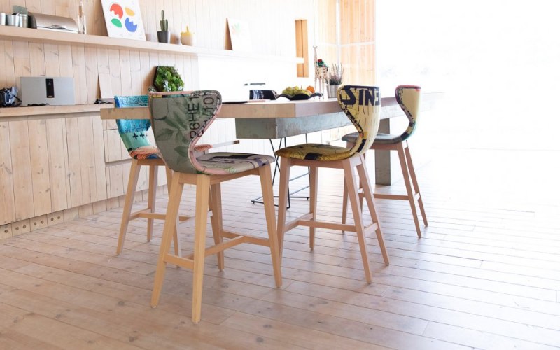 Helga Bar Stool (75cm Seat Height) by Fama
