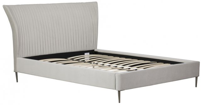 Silver Pleated Bedframe (Super King)