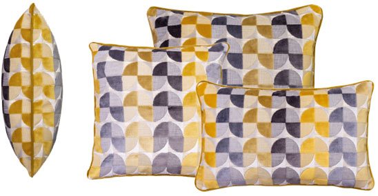 Solar Mustard Cushion by WhiteMeadow