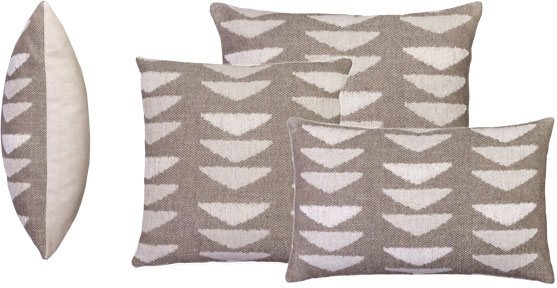 Zara Taupe Cushion by WhiteMeadow