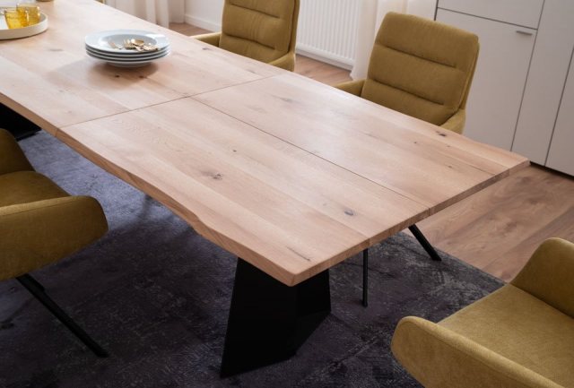 ET674 / ET673 'Chic' 190-255 x 100cm solid wood Extending Dining Table by Venjakob