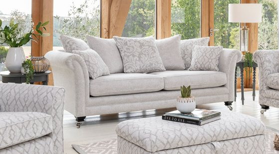 Sofa with pillow back clearance