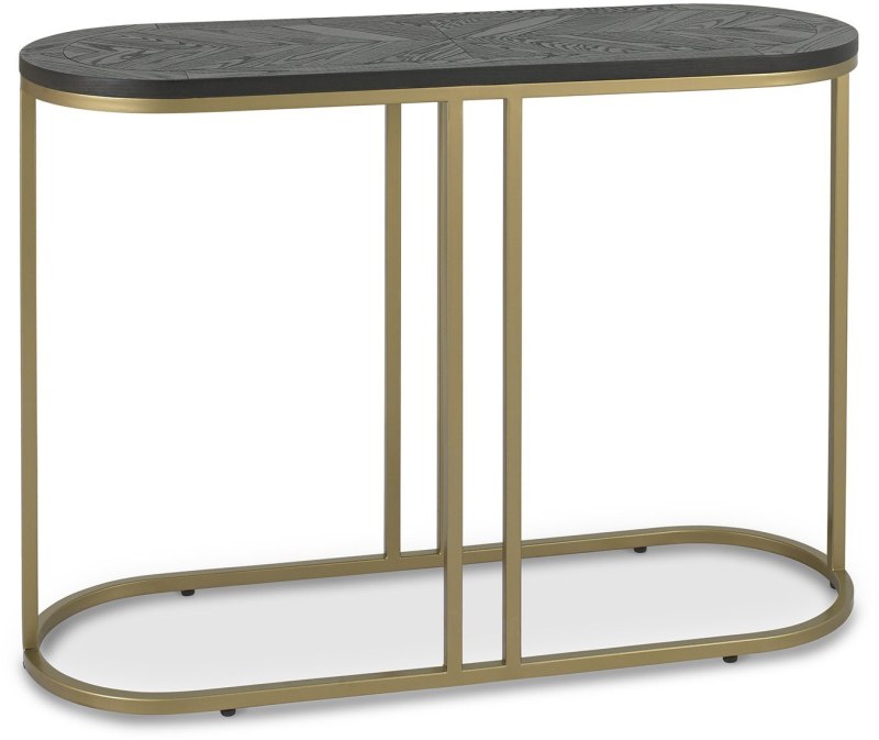 Chevron Peppercorn Ash Console Table by Bentley Designs