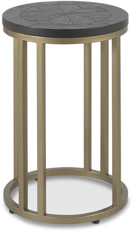 Chevron Peppercorn Ash Side Table by Bentley Designs