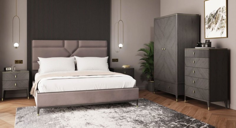 Leotta Superking 6ft Bedframe (Ebony) by Vida Living