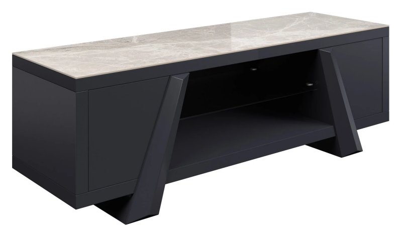 Dante Gloss Top Ceramic Grey TV Unit Dante Gloss Top Ceramic Grey TV Unit