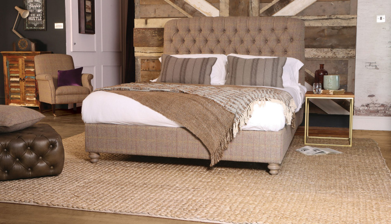 Berneray Kingsize (5ft) Bed by Tetrad Harris Tweed