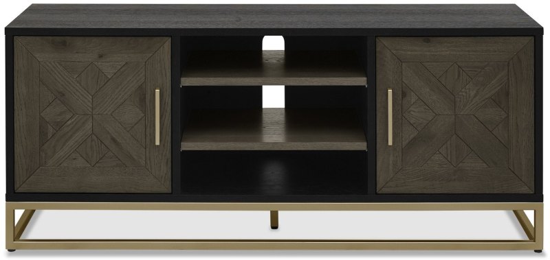 Athens Fumed Oak Entertainment Unit by Bentley Designs
