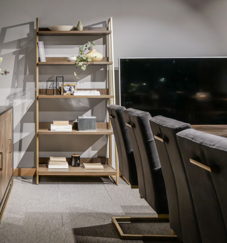 Athens Fumed Oak Open Display by Bentley Designs
