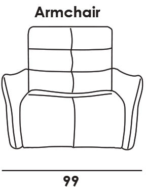 Nuvola Armchair (No Recliner) by Italia Living