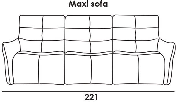 Nuvola Maxi 221cm Sofa (No Recliners) by Italia Living