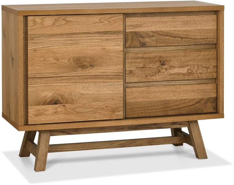 Regent Rustic Oak Narrow Sideboard by Bentley Designs