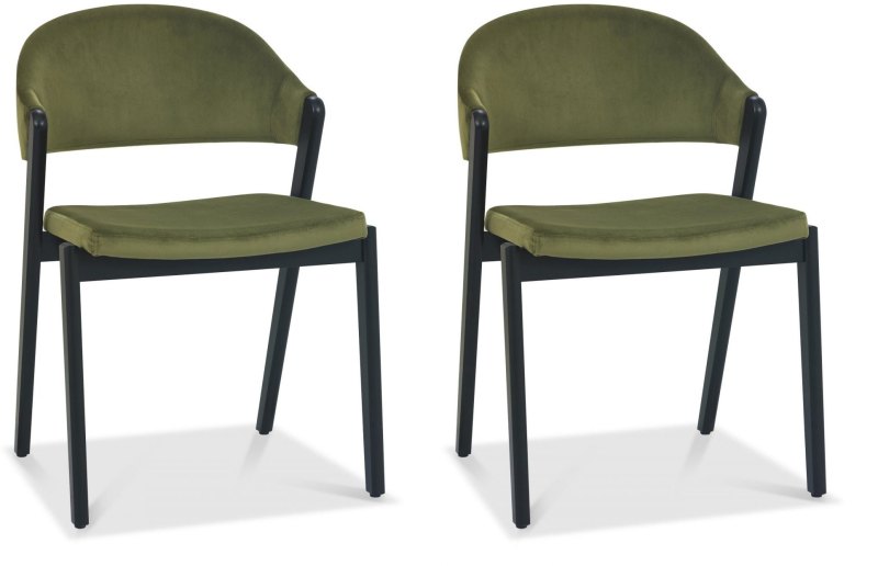 Regent Peppercorn Dining Chairs (Cedar Velvet) by Bentley Designs