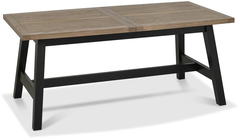 Regent Weathered Oak & Peppercorn 4-6 Seater Extension Table by Bentley Designs