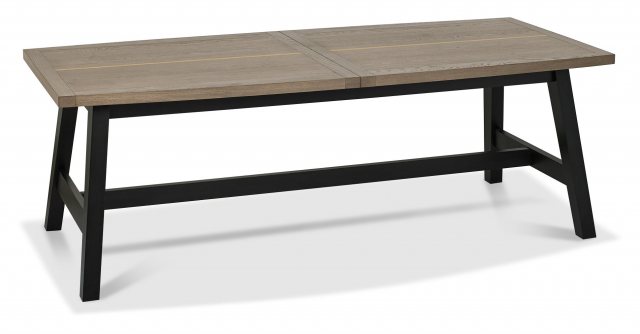 Regent Weathered Oak & Peppercorn 6-8 Seater Extension Table by Bentley Designs
