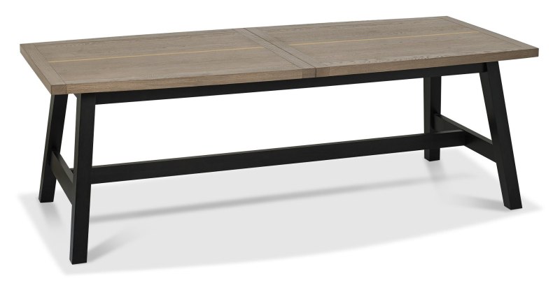 Regent Weathered Oak & Peppercorn 6-8 Seater Extension Table by Bentley Designs