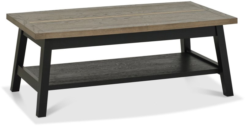 Regent Weathered Oak & Peppercorn Coffee Table by Bentley Designs