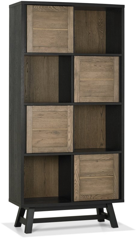 Regent Weathered Oak & Peppercorn Display Cabinet by Bentley Designs