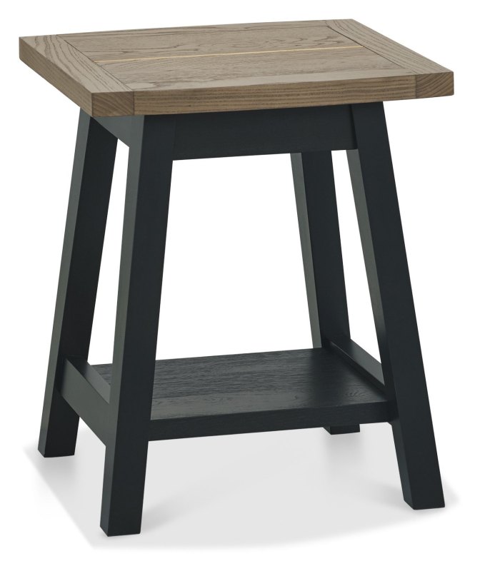 Regent Weathered Oak & Peppercorn Lamp Table by Bentley Designs