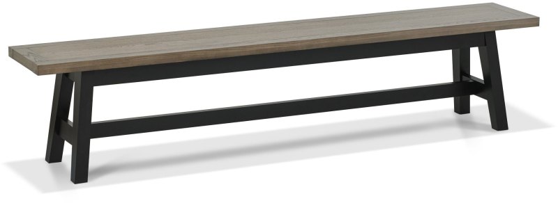 Regent Weathered Oak & Peppercorn Large Bench by Bentley Designs
