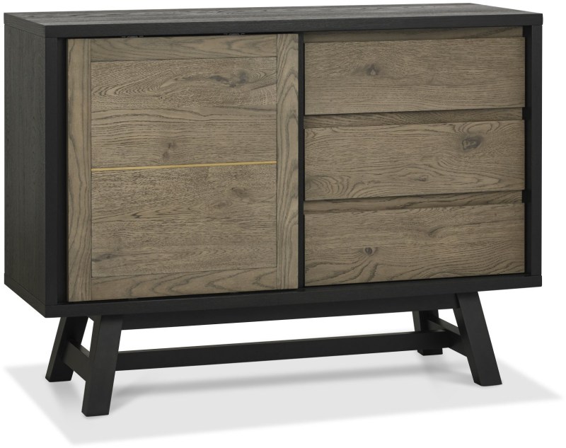 Regent Weathered Oak & Peppercorn Narrow Sideboard by Bentley Designs