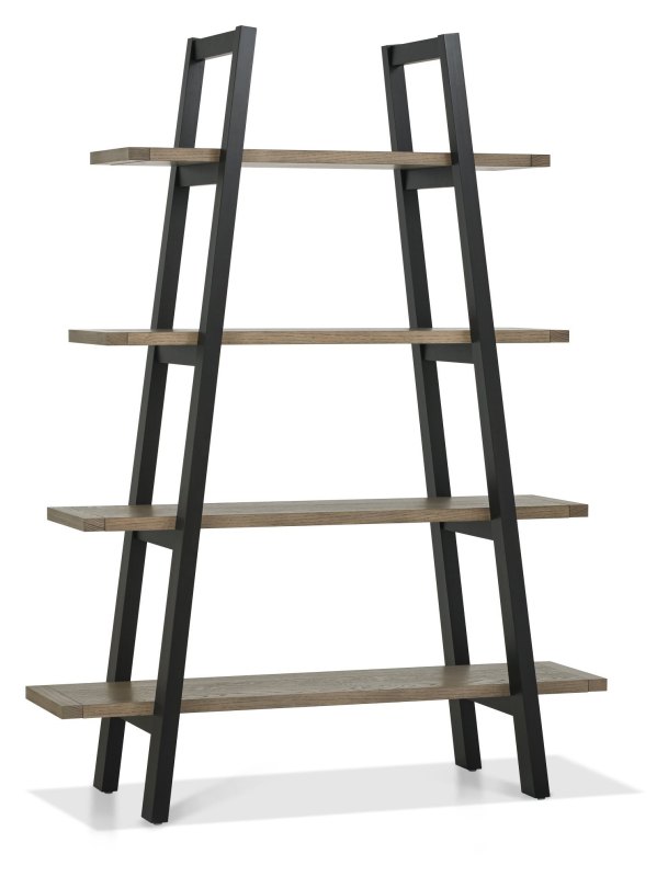 Regent Weathered Oak & Peppercorn Open Display Unit by Bentley Designs