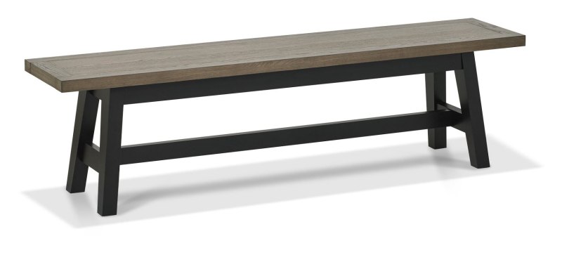 Regent Weathered Oak & Peppercorn Small Bench by Bentley Designs