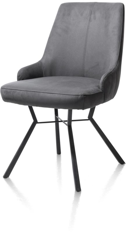 Thomas Swivel Dining Chair (Charcoal) by Habufa