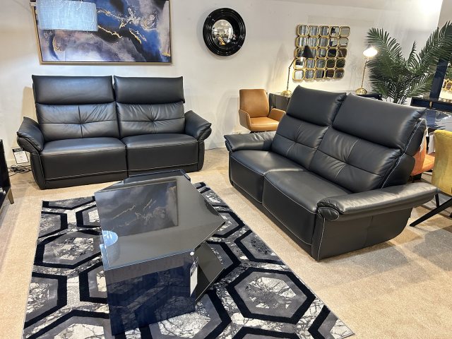 Grimaud 200cm Recliner Sofa + 180cm Fixed Sofa Set by ROM (Showroom Clearance)